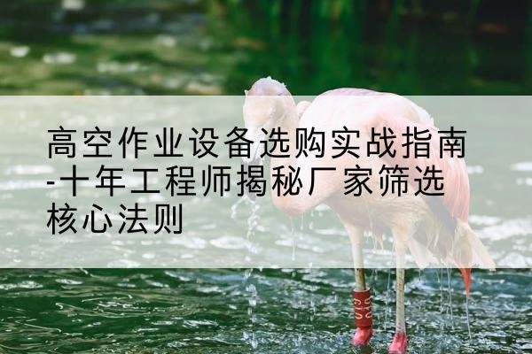 敖汉旗剪叉式升降机厂家-高空作业设备选购实战指南-十年工程师揭秘厂家筛选核心法则