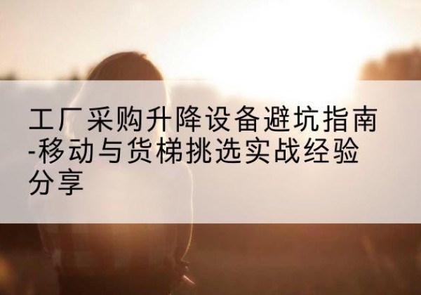 敖汉旗移动式升降机怎么选-工厂采购升降设备避坑指南-移动与货梯挑选实战经验分享