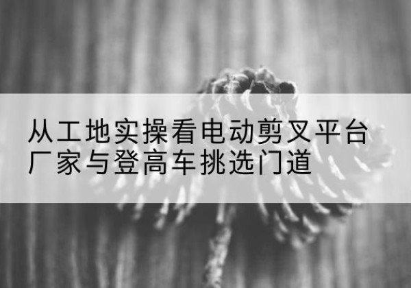 敖汉旗电动剪叉升降平台厂家-从工地实操看电动剪叉平台厂家与登高车挑选门道